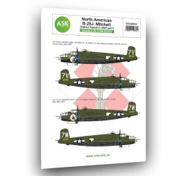 Ask D48040 1/48 B-25j Mitchell Part 4 - Us Dogface Sq. Super Unit Ration K Decal