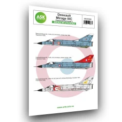 Ask D72025 1/72 Dassault Mirage Iiic French Air Force Part 1 Decal