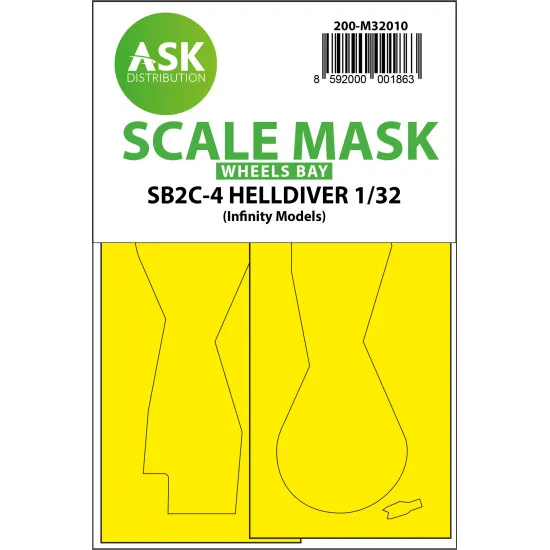 Ask M32010 1/32 Sb2c-4 Helldiver Wheel Bays Express Mask For Infinity Kit