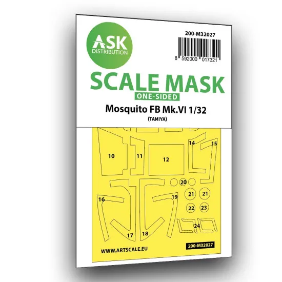 Ask M32027 1/32 Mosquito Fb Mk.vi One-sided Express Painting Masks For Tamiya