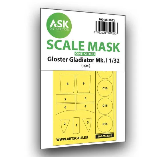Ask M32052 1/32 Gloster Gladiator Mk.i One-sided Painting Mask For Revell / Icm