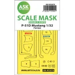 Ask M32070 1/32 P-51d Mustang Double-sided Fit Painting Mask For Tamiya