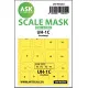 Ask M35002 1/35 Bell Uh-1c Iroquois Helicopter One-sided Painting Mask Academy