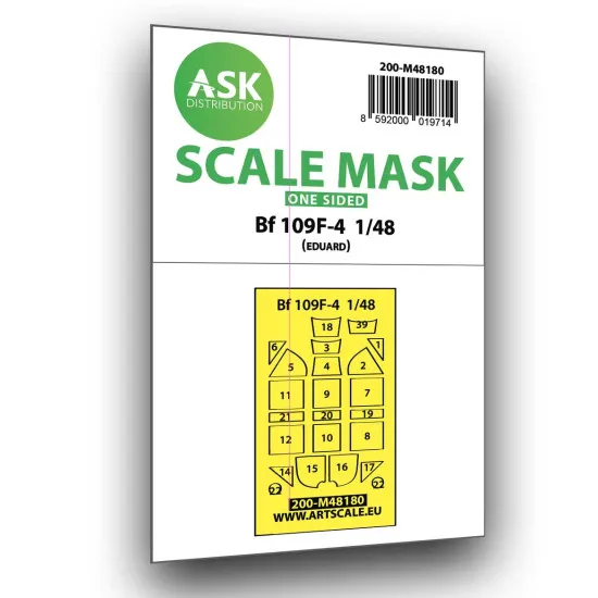 Ask M48180 1/48 Messerschmitt Bf 109f One-sided Express Mask For Eduard