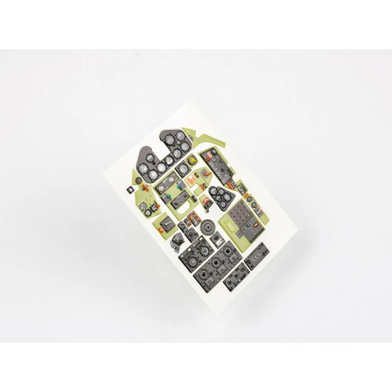 Red Fox Qs-24002 1/24 Grumman F6f-5 Hellcat Quick Set 3d Acrylic Instrument Panel