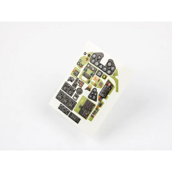 Red Fox Qs-24002 1/24 Grumman F6f-5 Hellcat Quick Set 3d Acrylic Instrument Panel