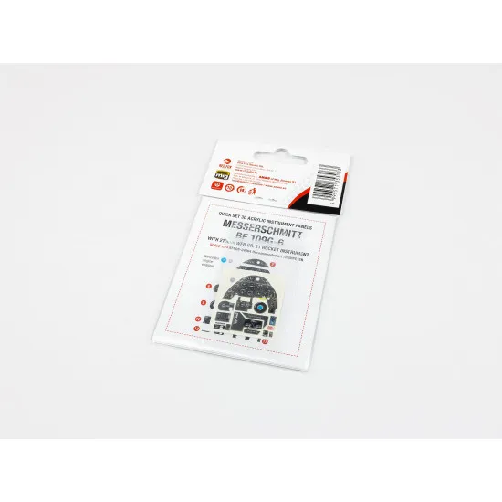 Red Fox Qs-24004 1/24 Messerschmitt Bf 109g-6 With Wfr Gr 21 Rocket Panel Quick Set 3d Acrylic Instrument Panel