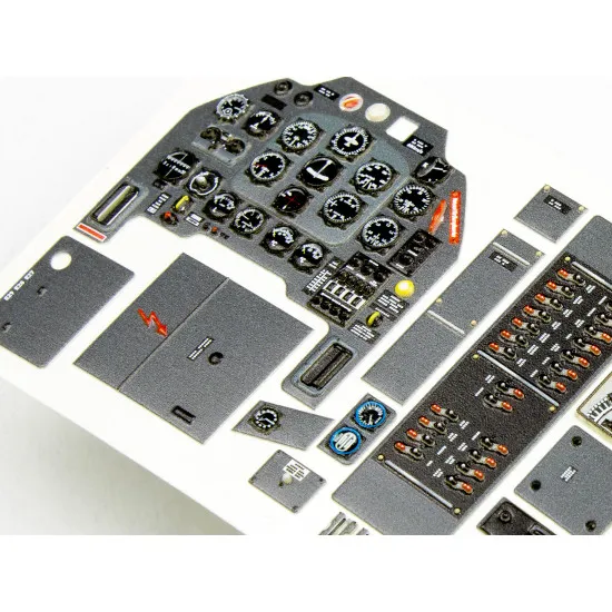 Red Fox Qs-24008 1/24 Junkers Ju 87b-2 Stuka Set 3d Acrylic Instrument Panel