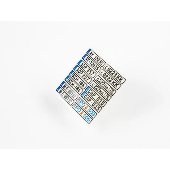 Red Fox Qs-24018 1/24 European Lincense Eu Car Plates Vol.05 3d Acrylic Panel