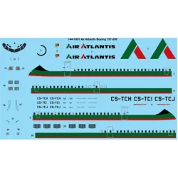 26decals 144-1001 1/144 Air Atlantis Boeing 727-200 Laser Decal