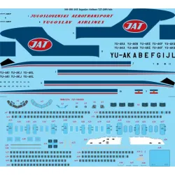 26decals 144-1101 1/144 Jat Yugoslav Airlines Delivery Boeing 727-200 Laser Decal