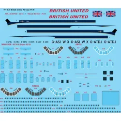 26decals 144-1135 1/144 British United Delivery Vickers Vc10 Laser Decal