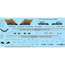 26decals 144-1234 1/144 Channel Airways Bac 1-11 Laser Decal