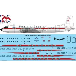 26decals 144-129 1/144 Braathens Douglas Dc-6b Laser Decal For Aircraft