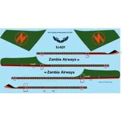 26decals 144-14 1/144 Zambia Boeing 707-320c Laser Decal