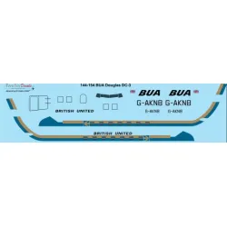 26decals 144-154 1/144 Bua Douglas Dc-3 Laser Decal For Aircraft