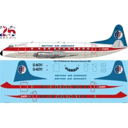 26decals 144-176 1/144 Bas Viscount 800 Laser Decal For Aircraft