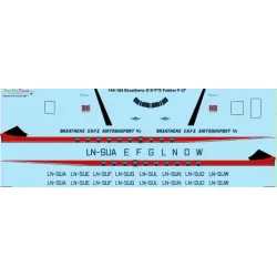 26decals 144-184 1/144 Braathens Fokker F-27 Laser Decal For Aircraft