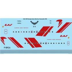 26decals 144-195 1/144 Eas Caravelle Vin Laser Decal For Aircraft