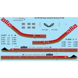 26decals 144-196 1/144 Alia Boeing 727-200 Laser Decal For Aircraft