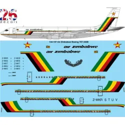 26decals 144-197 1/144 Air Zimbabwe Boeing 707-330b Laser Decal For Aircraft
