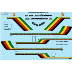 26decals 144-198 1/144 Air Zimbabwe Boeing 767-200 Laser Decal For Aircraft