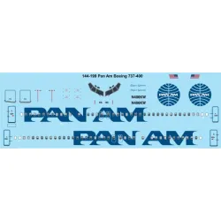 26decals 144-199 1/144 Pan Am Boeing 737-400 Laser Decal For Aircraft