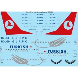 26decals 144-243 1/144 Turkish Boeing 737-800 Laser Decal For Aircraft