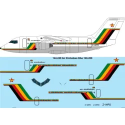 26decals 144-249 1/144 Air Zimbabwe Bae 146-200 Laser Decal For Aircraft