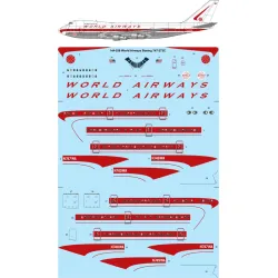26decals 144-258 1/144 World Airways Boeing 747-200c Laser Decal For Aircraft