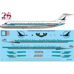 26decals 144-275 1/144 North Central Douglas Dc-9-30 Laser Decal For Aircraft