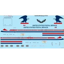 26decals 144-284 1/144 Usps Boeing 727-100 Laser Decal For Aircraft