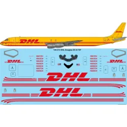 26decals 144-313 1/144 Dhl Yellow Douglas Dc-8-73f Laser Decal