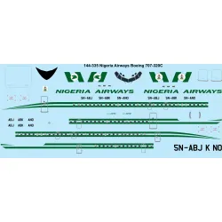 26decals 144-335 1/144 Nigeria Boeing 707-320c Laser Decal