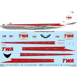 26decals 144-350 1/144 Twa Globes Boeing 707-331b Laser Decal