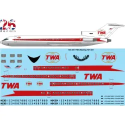26decals 144-351 1/144 Twa Globes Boeing 727-200 Laser Decal