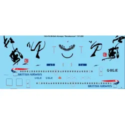26decals 144-414 1/144 Ba Rendezvous Boeing 737-200 Laser Decal