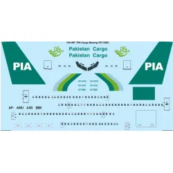 26decals 144-467 1/144 Pia Cargo Boeing 707-320c Laser Decal