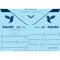 26decals 144-468 1/144 Iran Air Current Boeing 747-200 Laser Decal