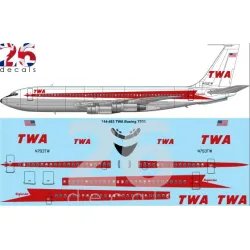 26decals 144-483 1/144 Twa Boeing 720b Laser Decal