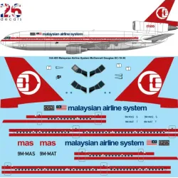 26decals 144-493 1/144 Mas Malaysian Douglas Dc-10-30 Laser Decal