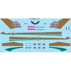 26decals 144-526 1/144 Bwia Boeing 727-100 Laser Decal