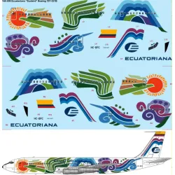26decals 144-559 1/144 Ecuatoriana Sunbird Boeing 707-320b Laser Decal