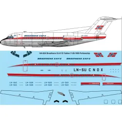 26decals 144-625 1/144 Braathens Safe Fokker F28-1000 Laser Decal