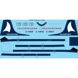 26decals 144-652 1/144 Tradewinds Canadair Cl-44d-4 Laser Decal