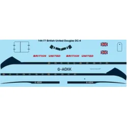 26decals 144-77 1/144 Bua Douglas Dc-4 Laser Decal For Aircraft