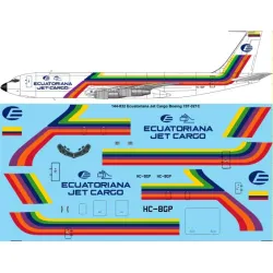26decals 144-832 1/144 Ecuatoriana Jet Cargo Boeing 707-320c Laser Decal