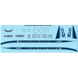 26decals 144-86 1/144 Bma Viscount 700 Laser Decal For Aircraft