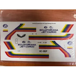 26decals 144-932 1/144 Ecuatoriana Jet Cargo Boeing 707-321c Laser Decal