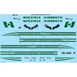 26decals 200-18 1/200 Nigeria Airways Dc-10-30 Laser Decal
